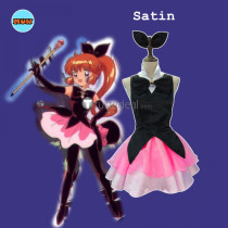 Mysterious Thief Saint Tail Meimi Haneoka Black Pink Cosplay Costume