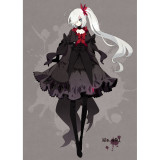 Pokemon Gijinka Darkrai Black Cosplay Costume