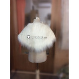 League of Legends Woad Scout Quinn White Fur Shawl Cosplay Costume