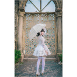 Date A Live Kurumi Tokisaki White Lolita Dress Cosplay Costume