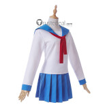 Pop Team Epic Poputepipikku Popuko Pipimi Blue White School Uniform Cosplay Costume