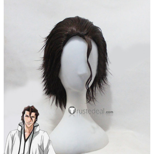 Bleach Sousuke Aizen Dark Brown Prestyled Cosplay Wig