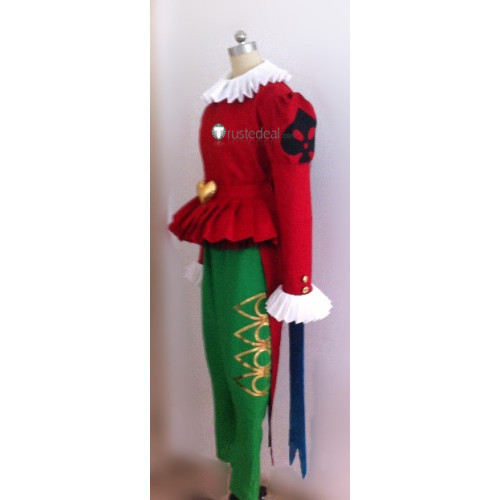 Digimon Adventure Dark Masters Wizard Digimon Piemon Clown Red Green Cosplay Costume