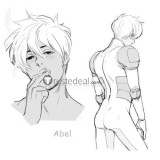 Commission Starfighter Eclipse Abel White Green Highlights Cosplay Wig