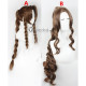 Final Fantasy VII Aerith Gainsborough Ponytail Brown Cosplay Wigs