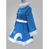 League of Legends Winter Wonderland Snow Lulu Blue Dress Cosplay Costume1