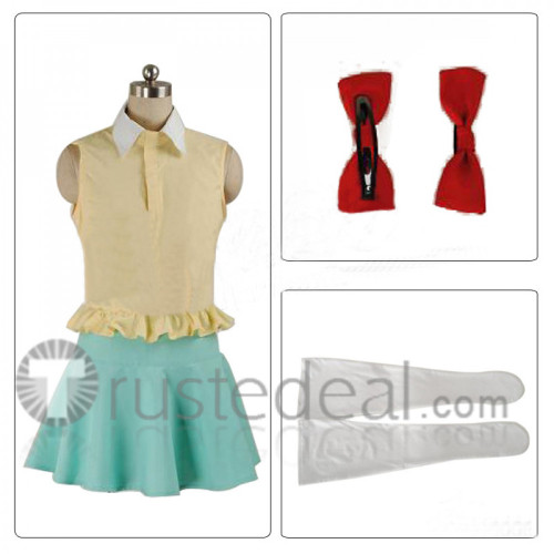 Mirai Nikki Future Diary Yuno Gasai Green Cosplay Costume