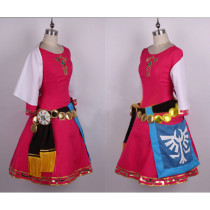 The Legend of Zelda Skyward Sword Princess Zelda Pink Cosplay Costume