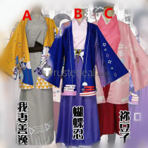 Kimetsu no Yaiba Demon Slayer Zenitsu Nezuko Shirobu Kimono Fanart Cosplay Costumes