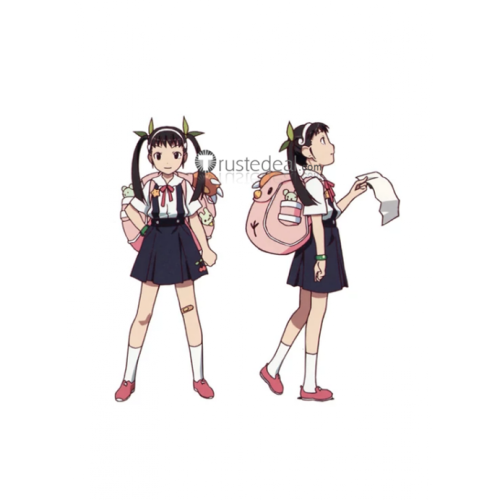 Bakemonogatari Mayoi Hachikuji White Blue School Uniform Cosplay Costume