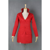 Psycho-Pass Shion Karanomori Red White Cosplay Costume