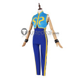 Street Fighter 5 Chun Li Alpha Blue Cosplay Costume