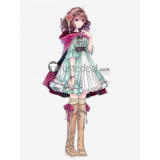 DamexPrince DamePri Princess of Inaco Heroine Ani Inaco Pink Green Cosplay Costume