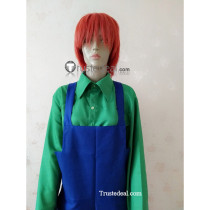 Monkey Island Wally B. Feed Cartographer Blue Green Cosplay Costume