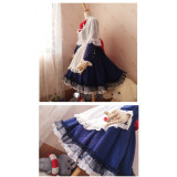 Touhou Project Shanghai Doll Lolita White Blue Dress Cosplay Costume
