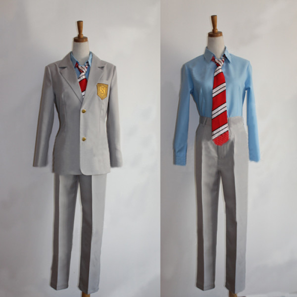 Your Lie in April Kousei Arima School Boy Uniform Cosplay Costume
