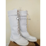Street Fighter CHUN LI White Cosplay Boots Shoes