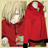 Yuri on Ice YOI Yurio Yuri Plisetsky Red Hoodie Daily Cosplay Costume