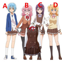 Anime Comic Girls Kaoruko Moeta Ruki Irokawa Tsubasa Katsuki Koyume Koizuka Gakuen School Uniform Cosplay Costumes