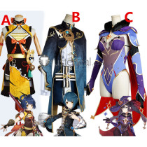 Genshin Impact Xiangling Xingqiu Mona Cosplay Costume Custom Size Plus Size