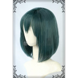 D.Gray Man Hallow Lenalee Lee Short Dark Green Cosplay Wig