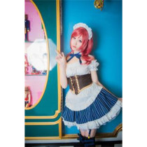Love Live Nishikino Maki Maid Waitress Cosplay Costume
