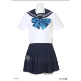 Short Sleeves Sailor School Uniform Cosplay Costume