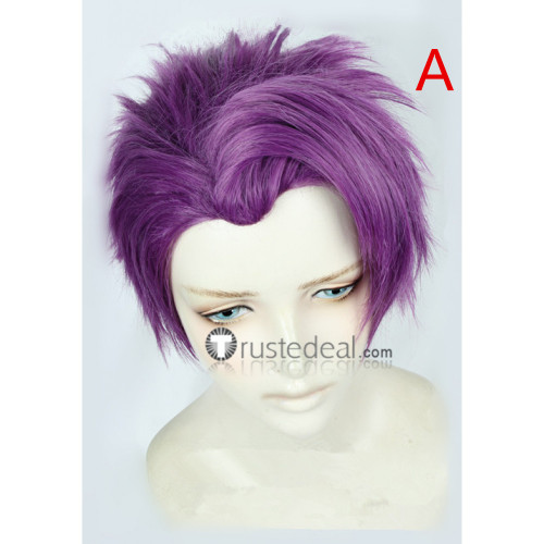 Fate Grand Order FGO Lancelot Knight of the Lake Purple Black Cosplay Wig