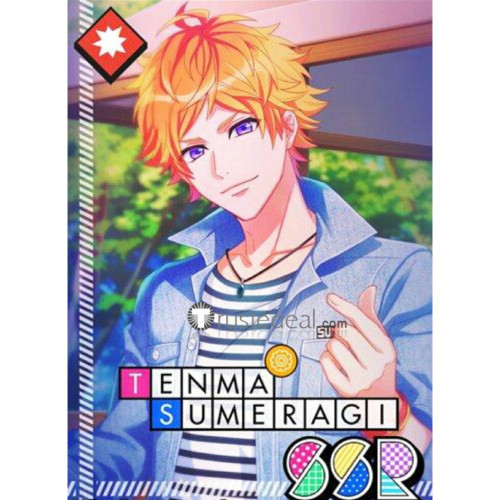 Act! Addict! Actors! A3! Summer Troupe Sumeragi Tenma Bright Orange Cosplay Wig