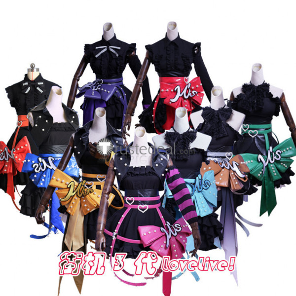 Love Live Arcade Series 3 Nozomi Umi Nico Eli Maki Kotori Hanayo Punk Rock Cosplay Costumes