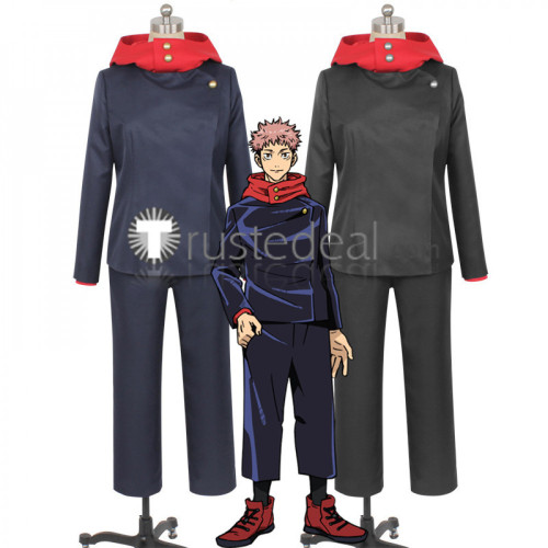 Jujutsu Kaisen Sorcery Fight Yuji Itadori Tokyo Jujutsu High Uniform Blue Black Cosplay Costumes