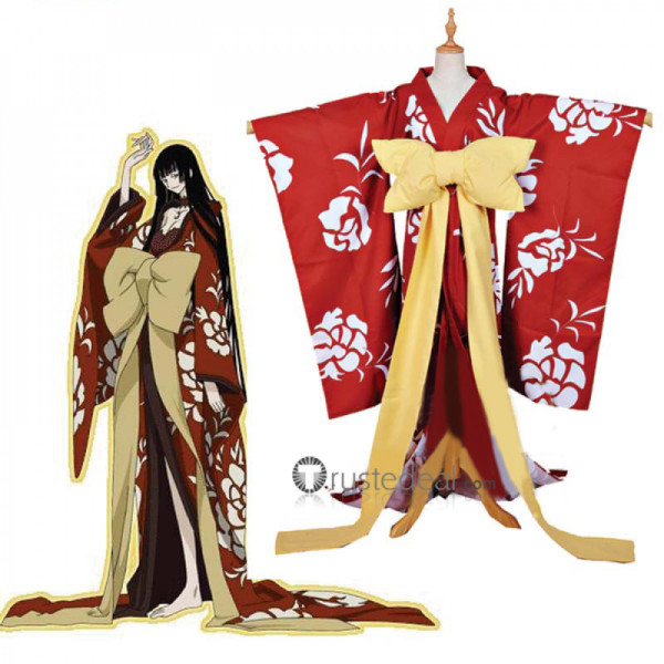 XxxHolic Yuuko Ichihara Red Kimono Cosplay Costume
