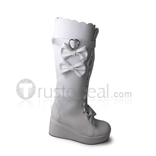Antaina Double Side Bow Straps Lolita Boots