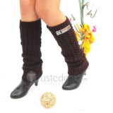 Top quality PU artifical leather sweater knit fabric upper knee boots(1029)