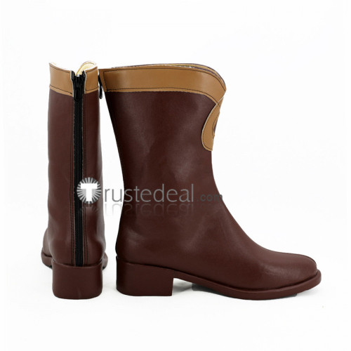 Mobile Suit Gundam IRON BLOODED ORPHANS Lafter Frankland Brown Cosplay Boots Shoes