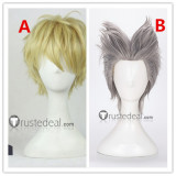 One Punch Man Genos Garou Blonde Grey Cosplay Wigs