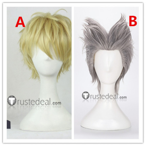 One Punch Man Genos Garou Blonde Grey Cosplay Wigs