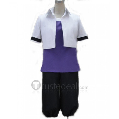 Shining Hearts Rick White Purple Cosplay Costume
