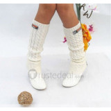 Top quality PU artifical leather sweater knit fabric upper knee boots(1029)