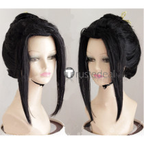 Hell Girl Jigoku Shoujo Girl from Hell Hone Onna Kimono Black Oiran Geisha Cosplay Wig