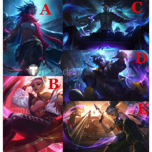 League of Legends LOL New Skin True Damage 2019 Akali Ekko Qiyana Senna Yasuo Cosplay Costumes
