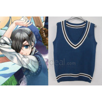 Black Butler Kuroshitsuji Ciel Phantomhive Blue Vest Limited Cosplay Costume