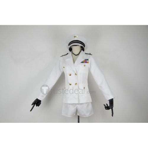 League of Legends Girls Generation Police SNSD Ahri White Cosplay Costume