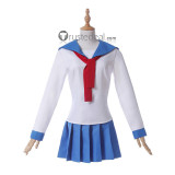 Pop Team Epic Poputepipikku Popuko Pipimi Blue White School Uniform Cosplay Costume