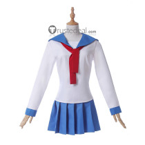 Pop Team Epic Poputepipikku Popuko Pipimi Blue White School Uniform Cosplay Costume