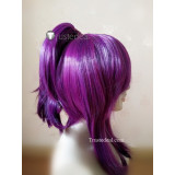 League of Legends LOL KDA Akali Purple Ponytail Cosplay Wig
