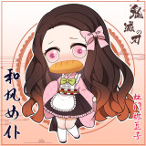 Kimetsu no Yaiba Demon Slayer Nezuko Kanao Shinobu Mitsuri Muzan Maid Kimono Cosplay Costumes