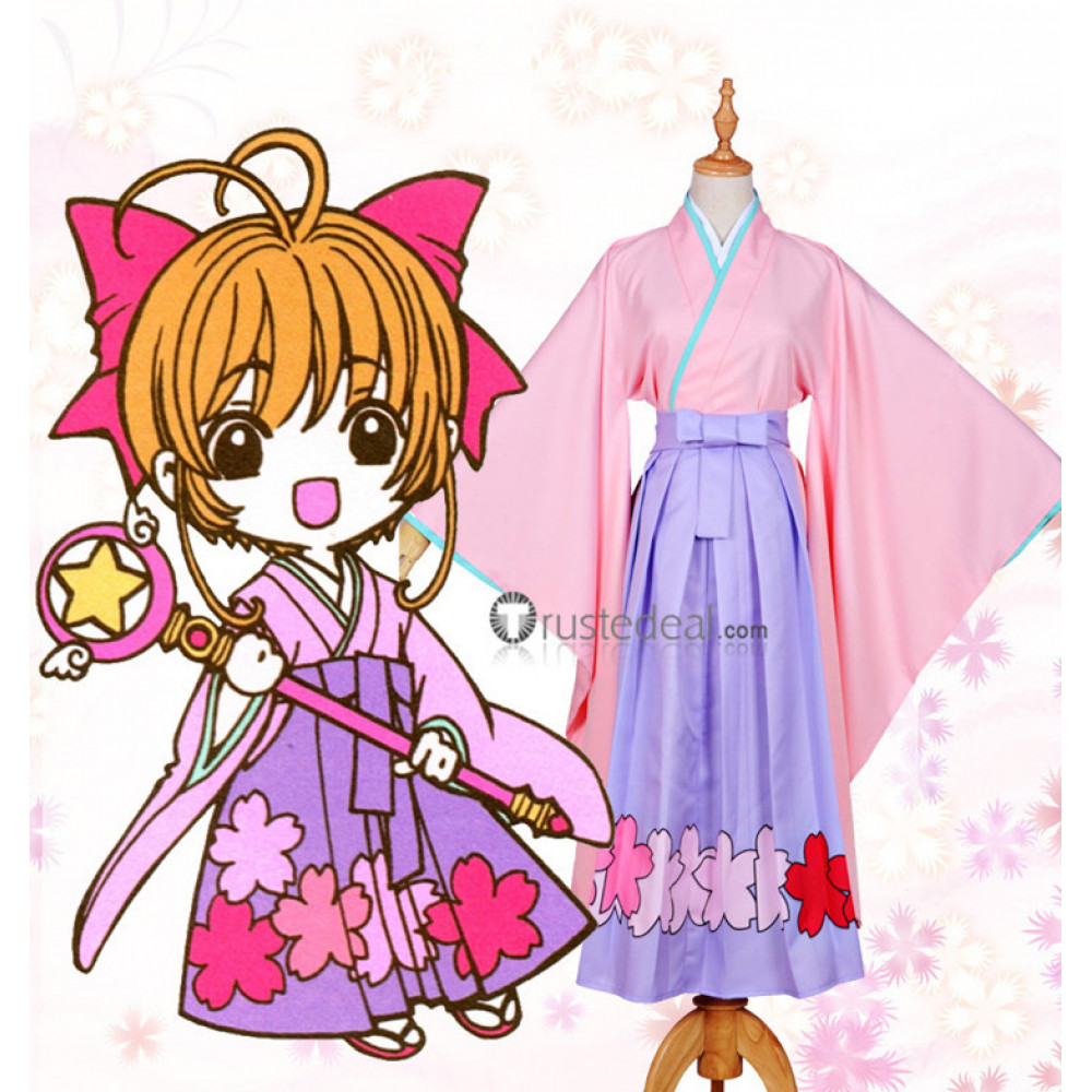 SK-II TOKYO ガール SAKURA KIMONO Cardcaptor Sakura Kinomoto Sakura Kimono Cosplay Costume