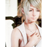 Final Fantasy XV Lunafreya Nox Fleuret Blonde Ponytail Cosplay Wigs