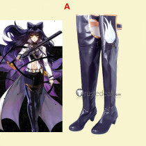 RWBY Blake Belladonna Long Black Cosplay Boots Shoes